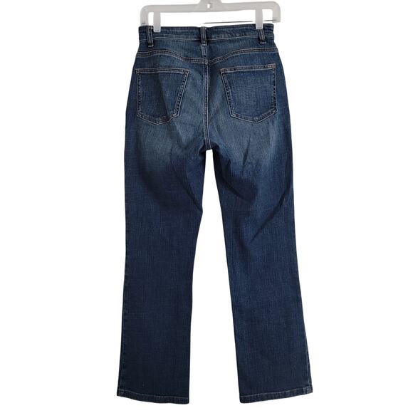 Eileen Fisher Mid Rise Cropped Boot Cut Jean Dark Wash No Distressing Size 2 - Picture 5 of 7